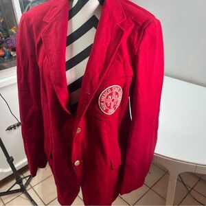 VTG  Blazer Red Men M Gold Button Sport School Coat Jacket New Mexico State Uni.